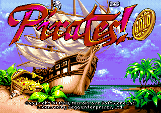 Pirates! Gold Title Screen